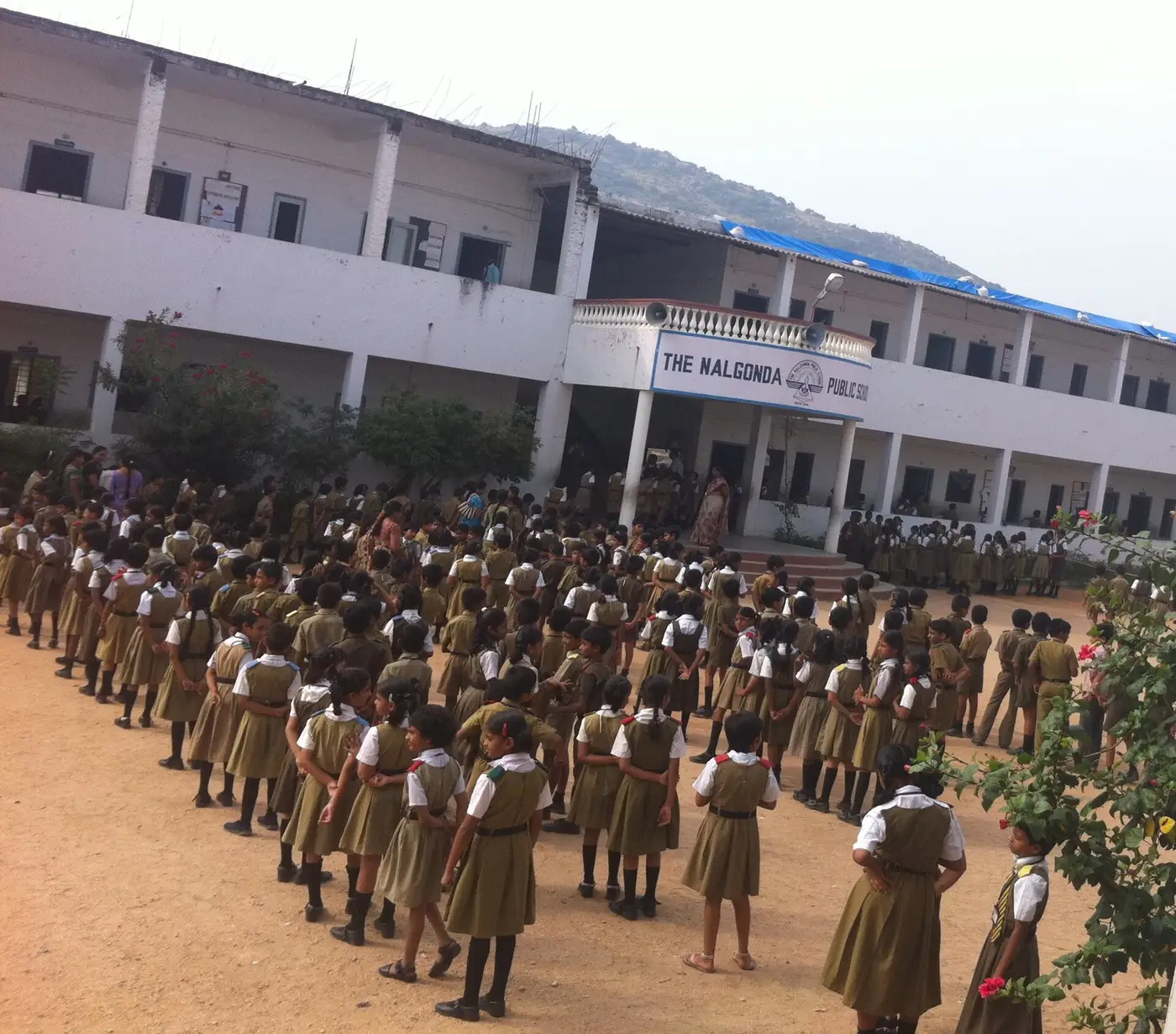 Morning assembly at a public school in Telangana