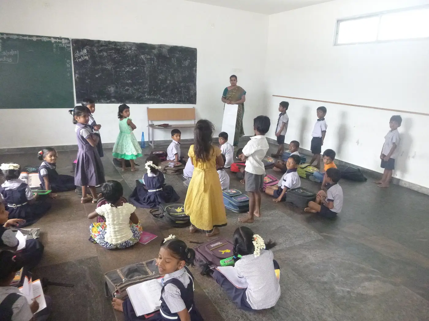Young learners during a lesson in Andhra Pradesh