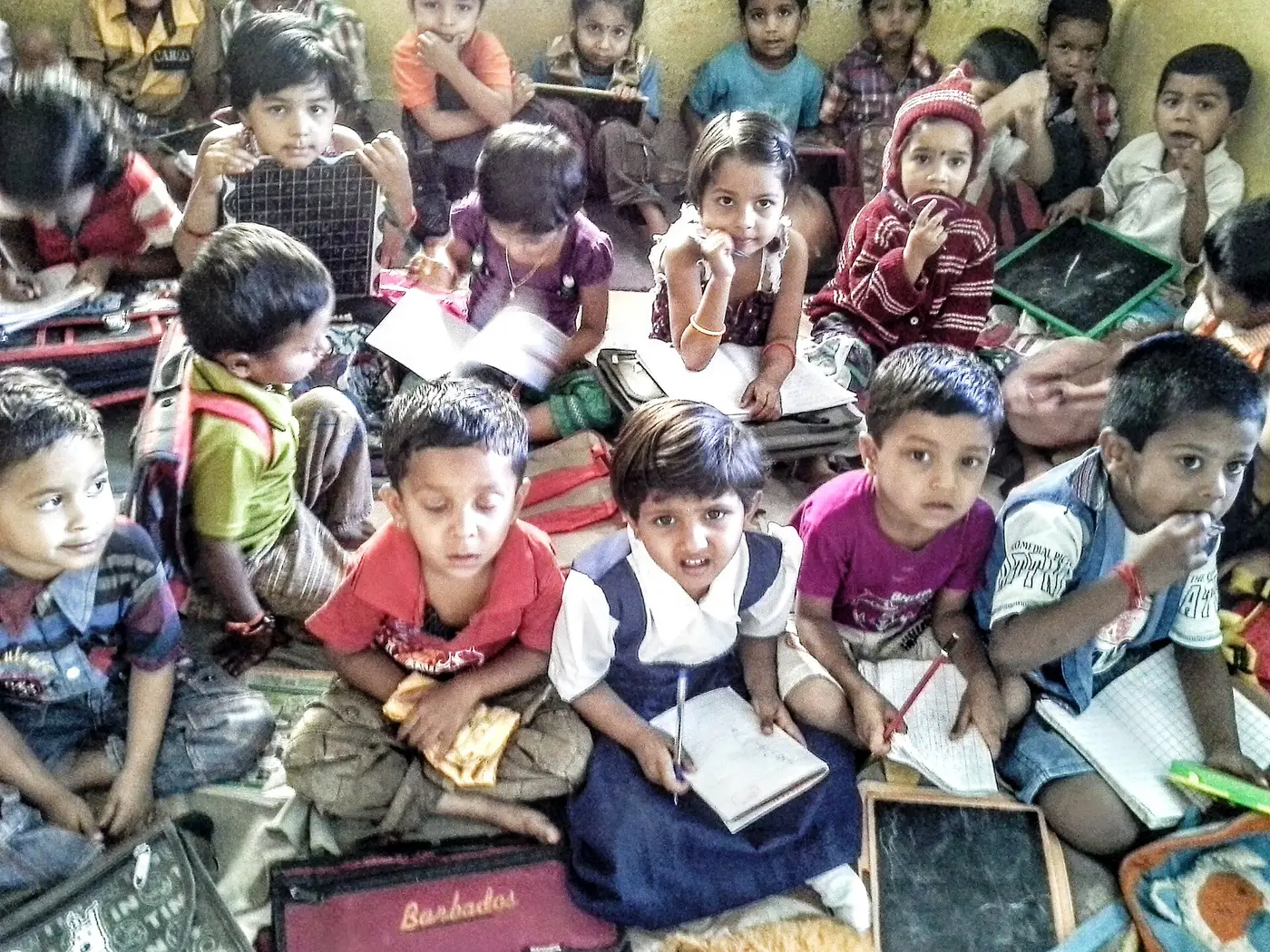 Children at a nursery school in Maharashtra