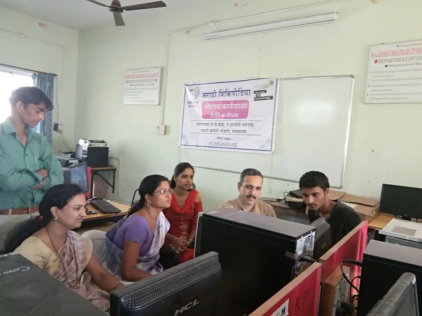 Teachers learning new classroom tools at a workshop